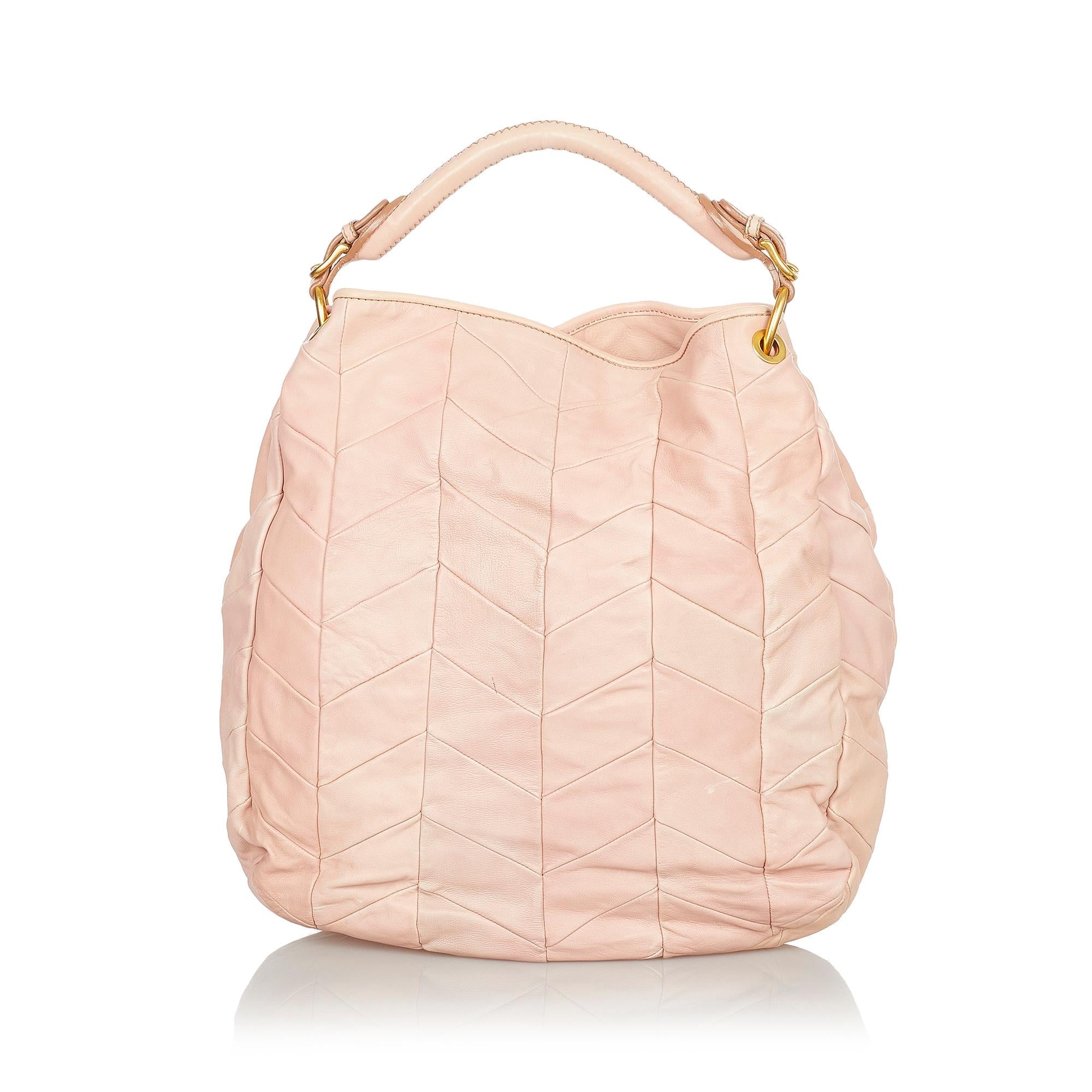 Miu Miu Quilted Leather Handbag (SHG-24150)
