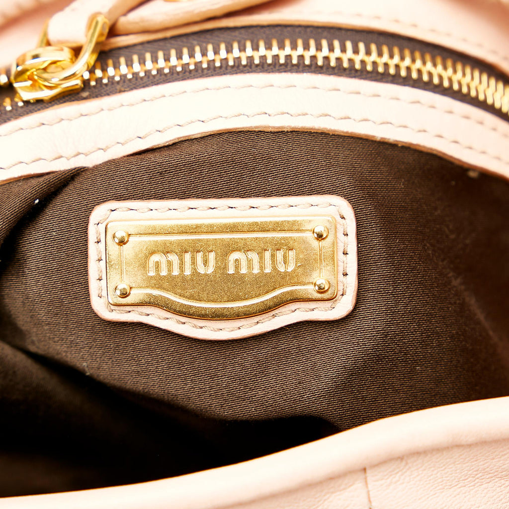 Miu Miu Quilted Leather Handbag (SHG-24150)