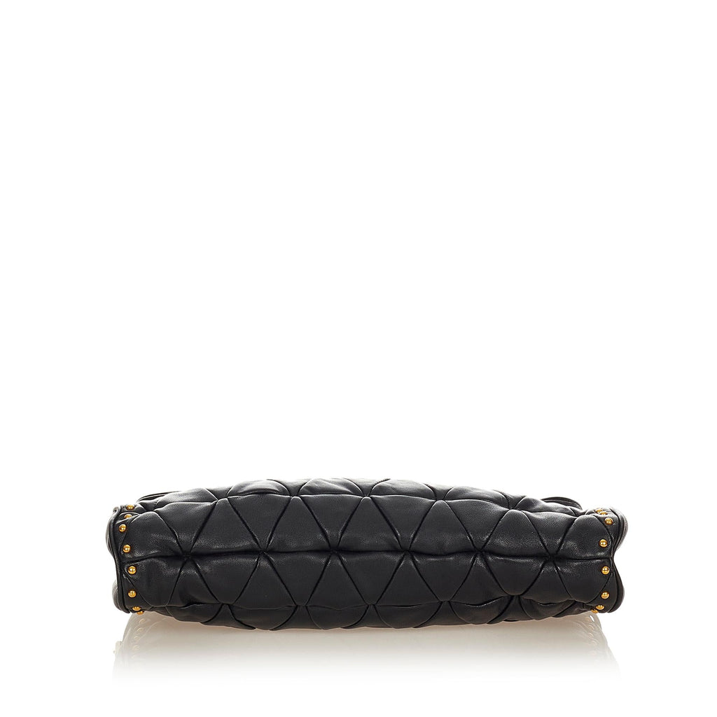 Miu Miu Quilted Studded Leather Clutch Bag (SHG-25332)