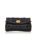 Miu Miu Quilted Studded Leather Clutch Bag (SHG-25332)