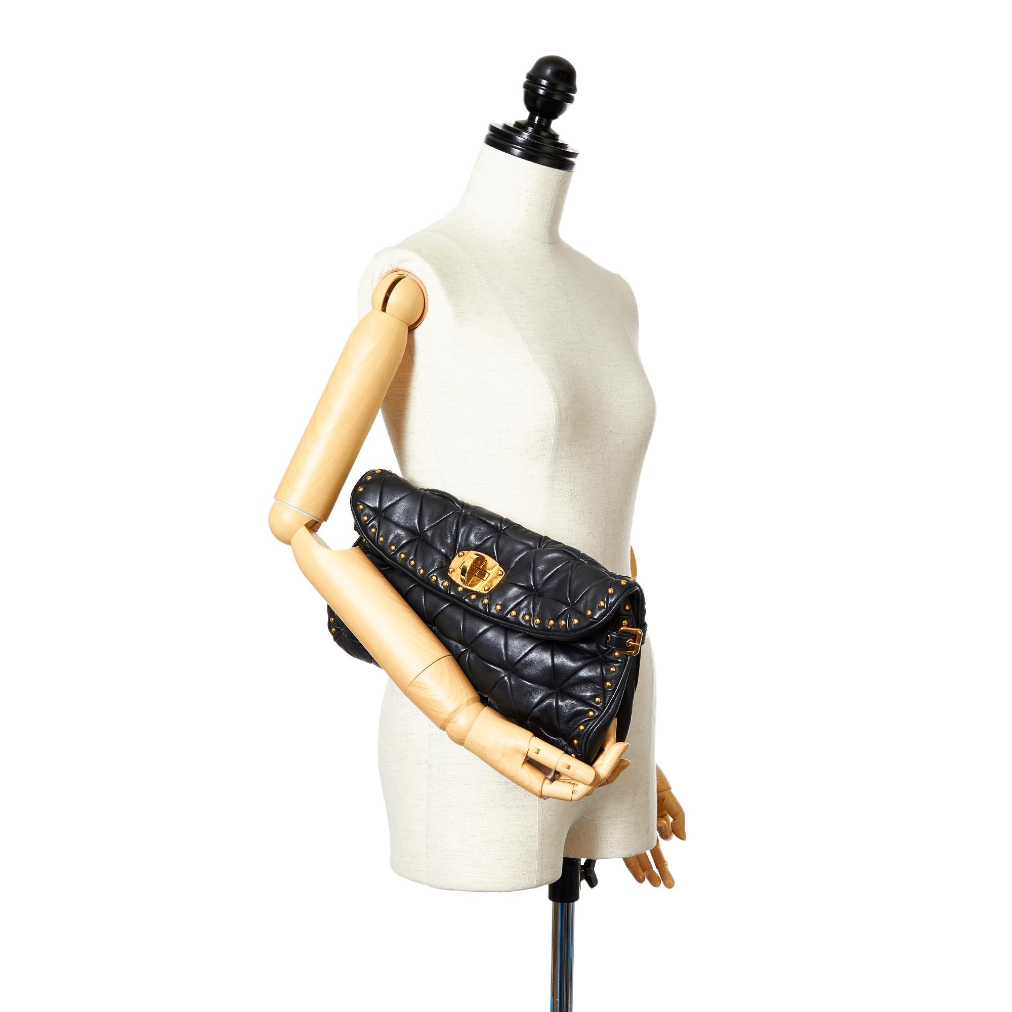 Miu Miu Quilted Studded Leather Clutch Bag (SHG-25332)