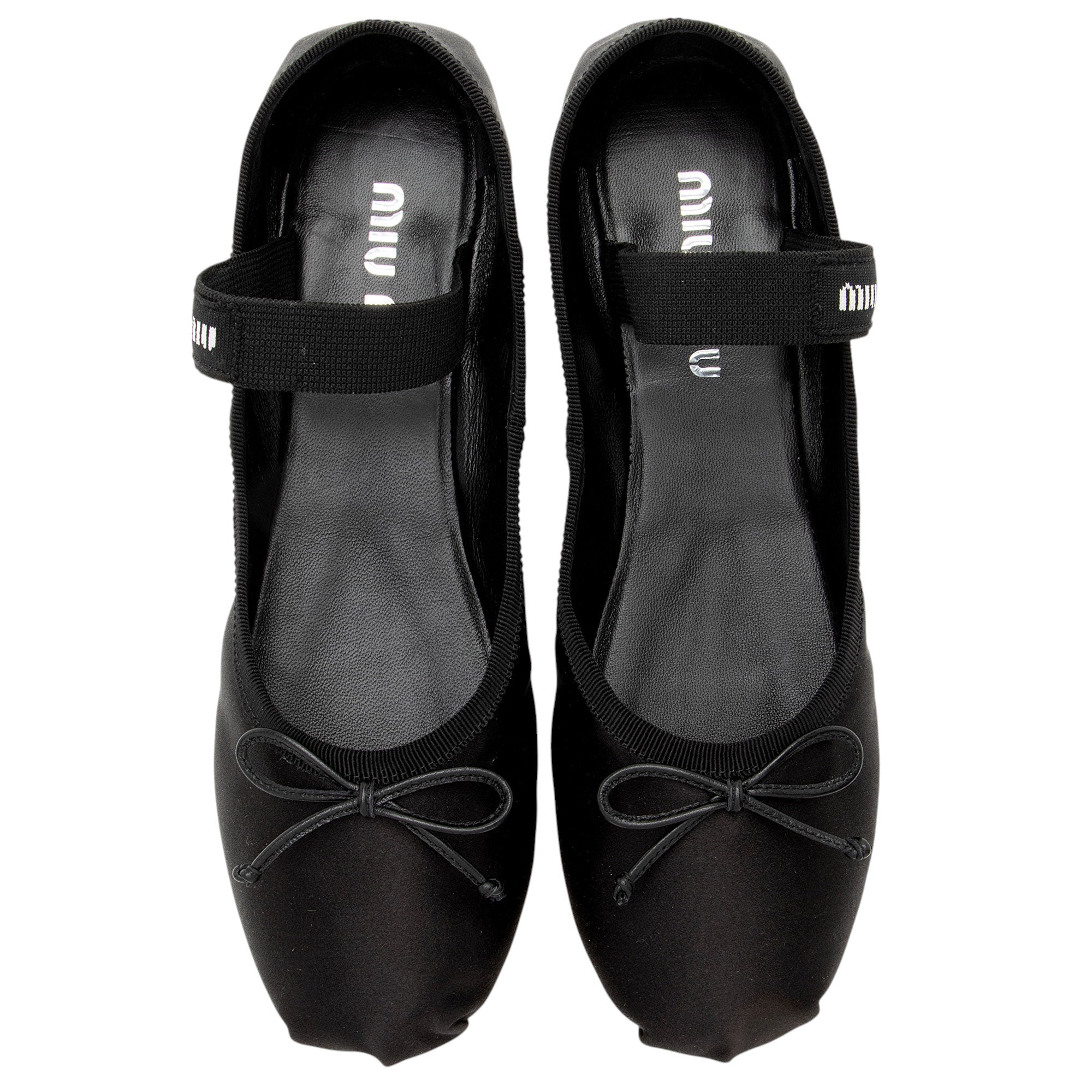 Miu Miu Satin Bow Ballet Flats - Size 7.5 / 37