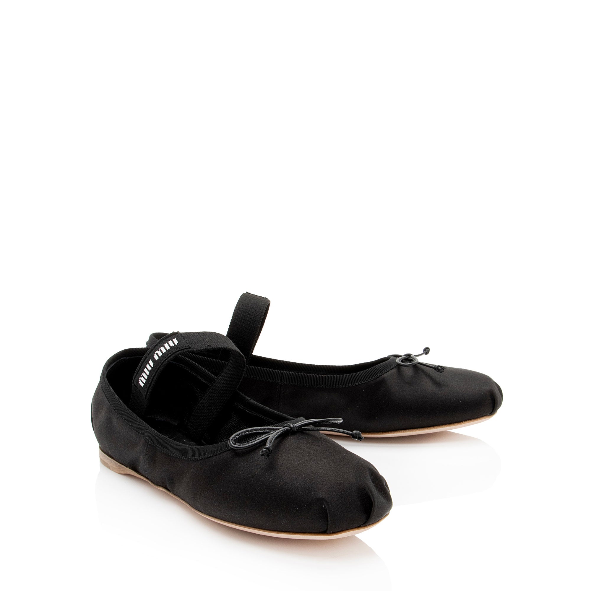 Miu Miu Satin Bow Ballet Flats - Size 7.5 / 37