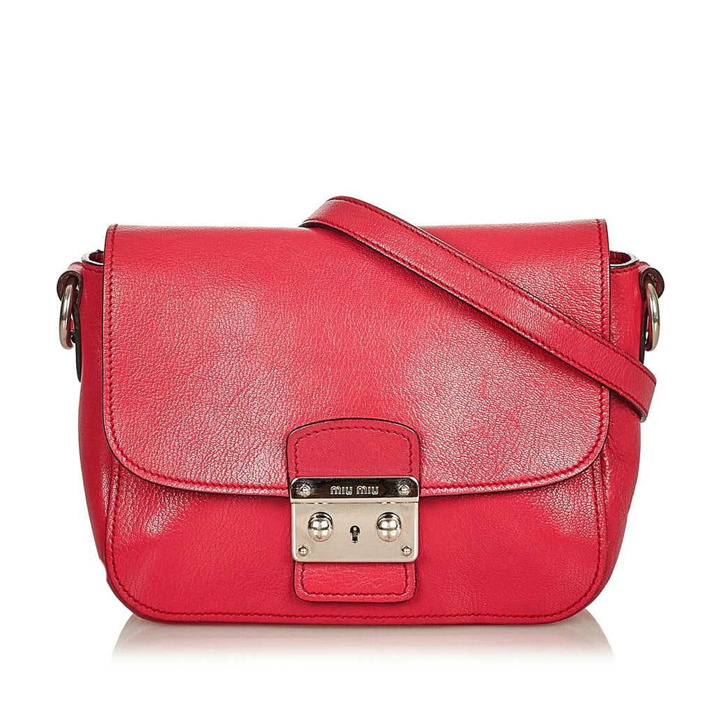 Miu Miu Sound Lock Leather Crossbody (SHG-25330)