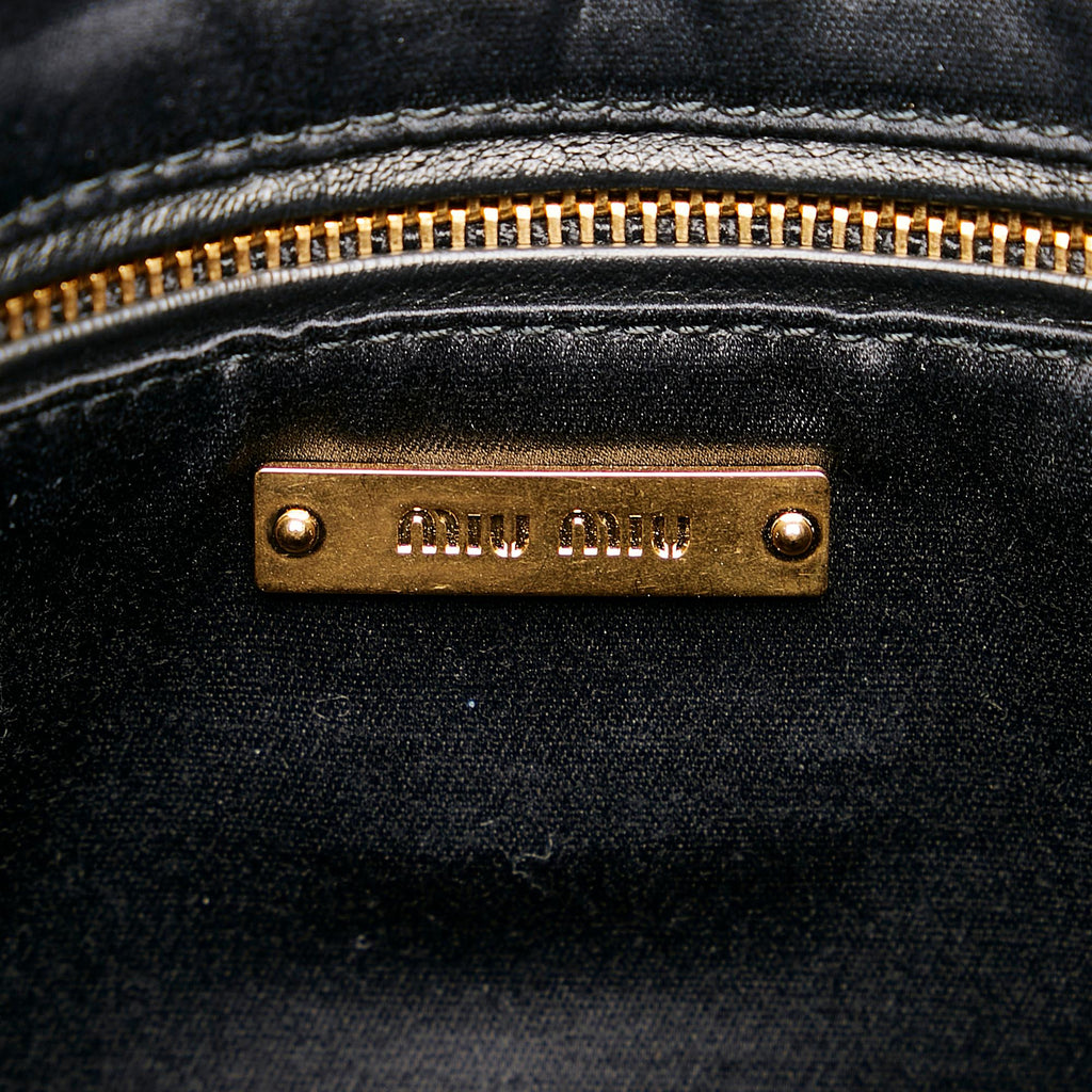 Miu Miu Studded Leather Clutch Bag (SHG-29355)