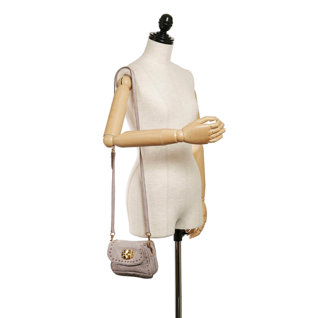 Miu Miu Studded Leather Crossbody Bag (SHG-30373)