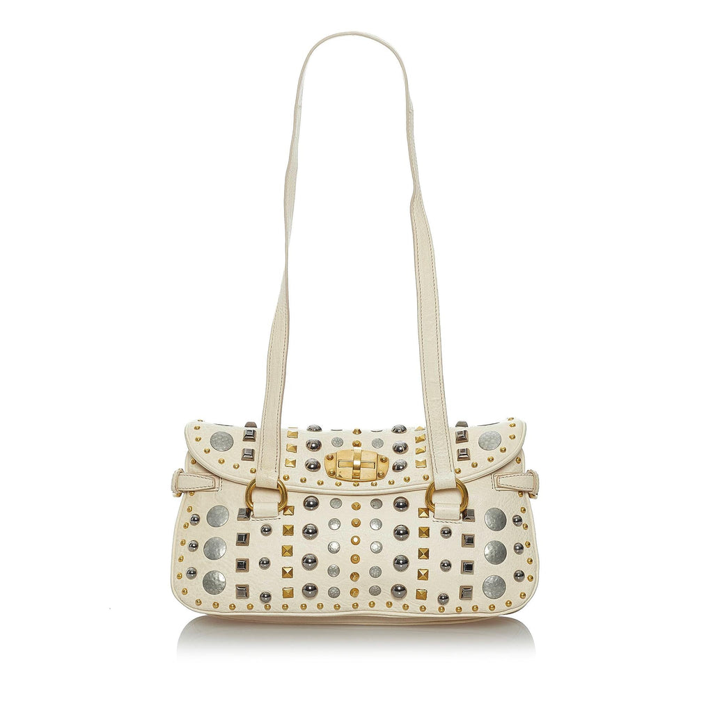 Miu Miu Studded Leather Shoulder Bag (SHG-30053)