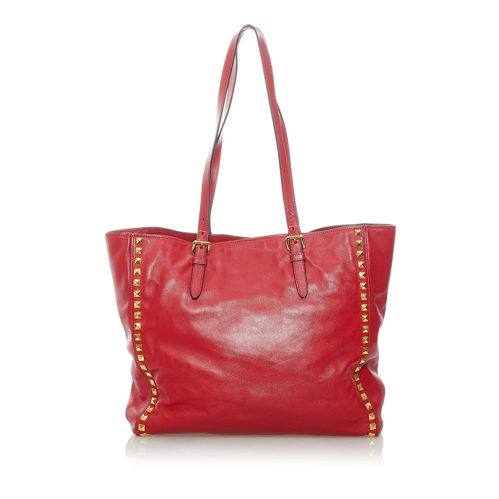 Miu Miu Studded Leather Tote Bag (SHG-32081)