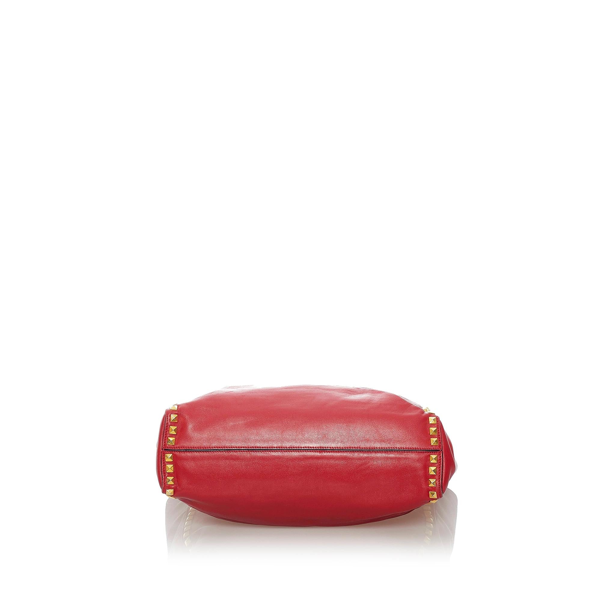 Miu Miu Studded Leather Tote Bag (SHG-32081)