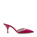 Miu Miu Suede Crystal Mule Pumps - Size 9 / 39 (SHF-16404)