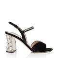 Miu Miu Suede Jewel Block Heel Sandals - Size 9 / 39 (SHF-VIK3Jj)