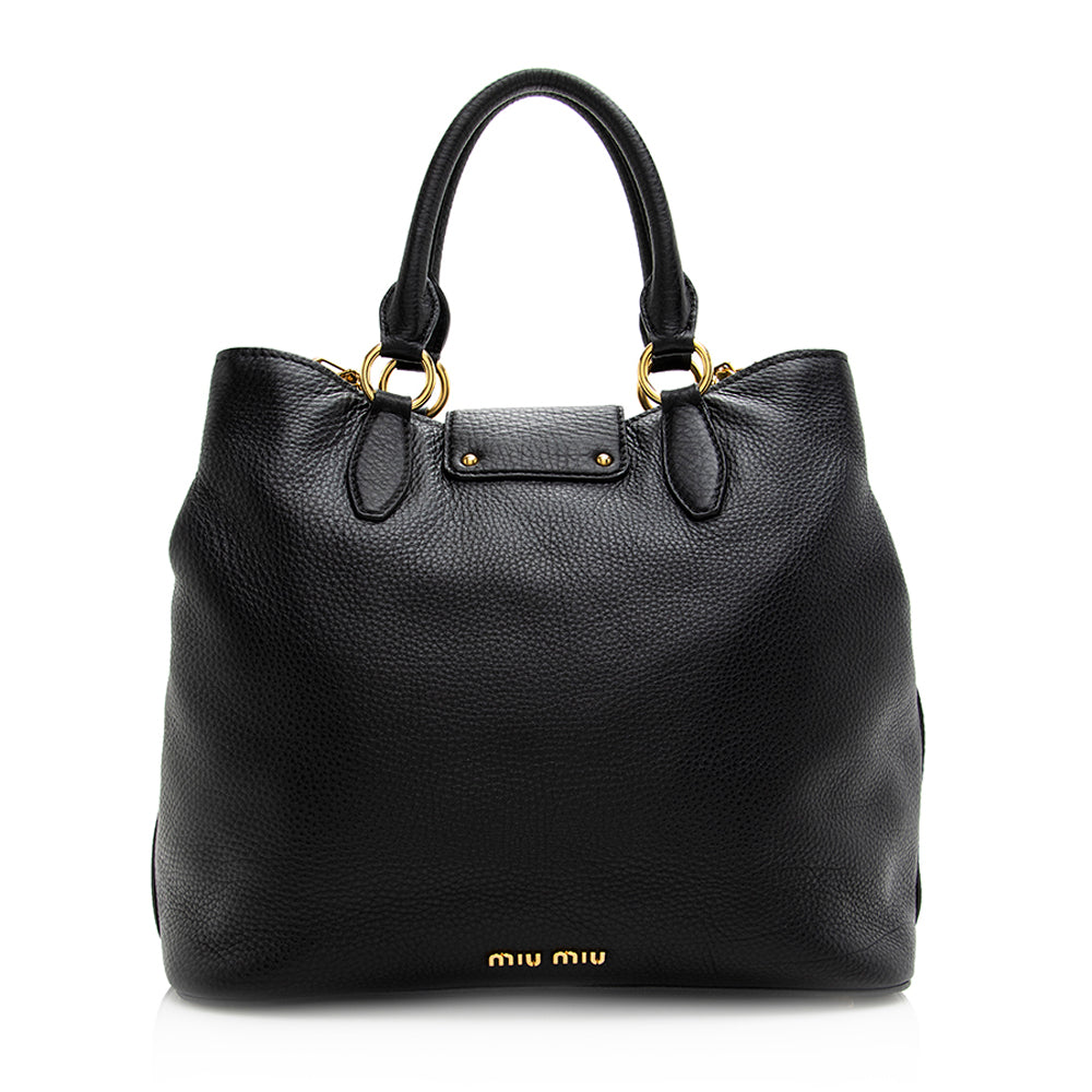 Miu Miu Vitello Caribu Convertible Tote (SHF-20226)