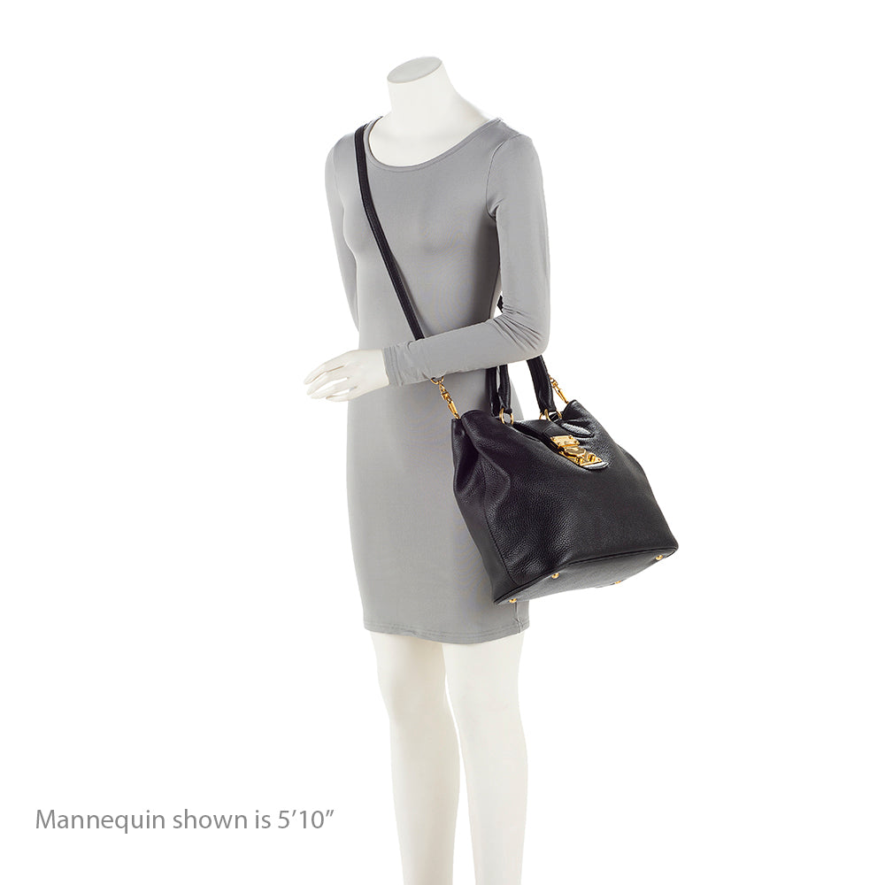 Miu Miu Vitello Caribu Convertible Tote (SHF-20226)