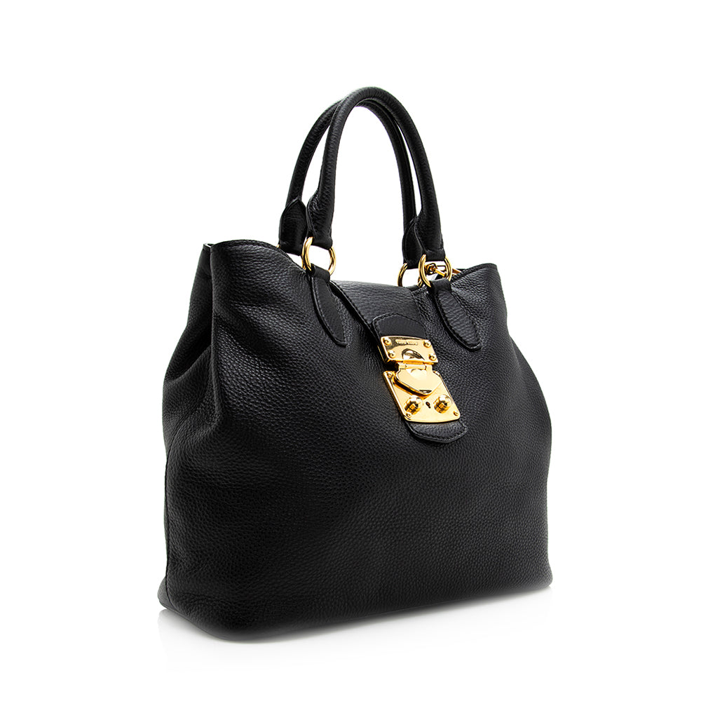 Miu Miu Vitello Caribu Convertible Tote (SHF-20226)