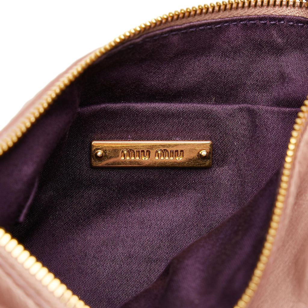 Miu Miu Vitello Lux Bow Baguette (SHG-31226)