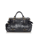 Miu Miu Vitello Lux Bow Handbag (SHG-24188)