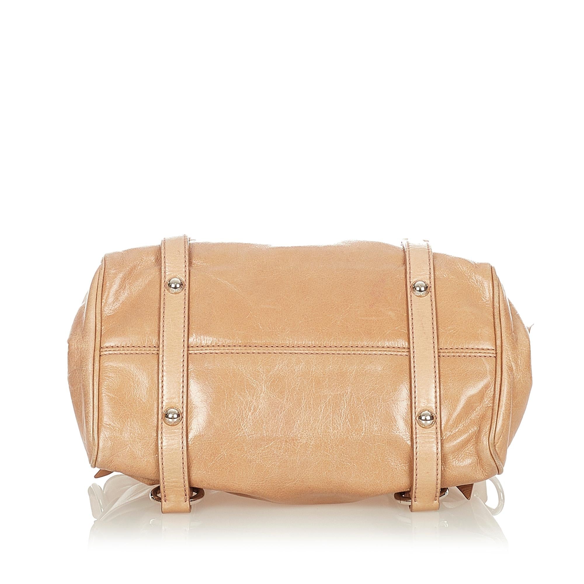 Miu Miu Vitello Lux Bow Satchel (SHG-24134)