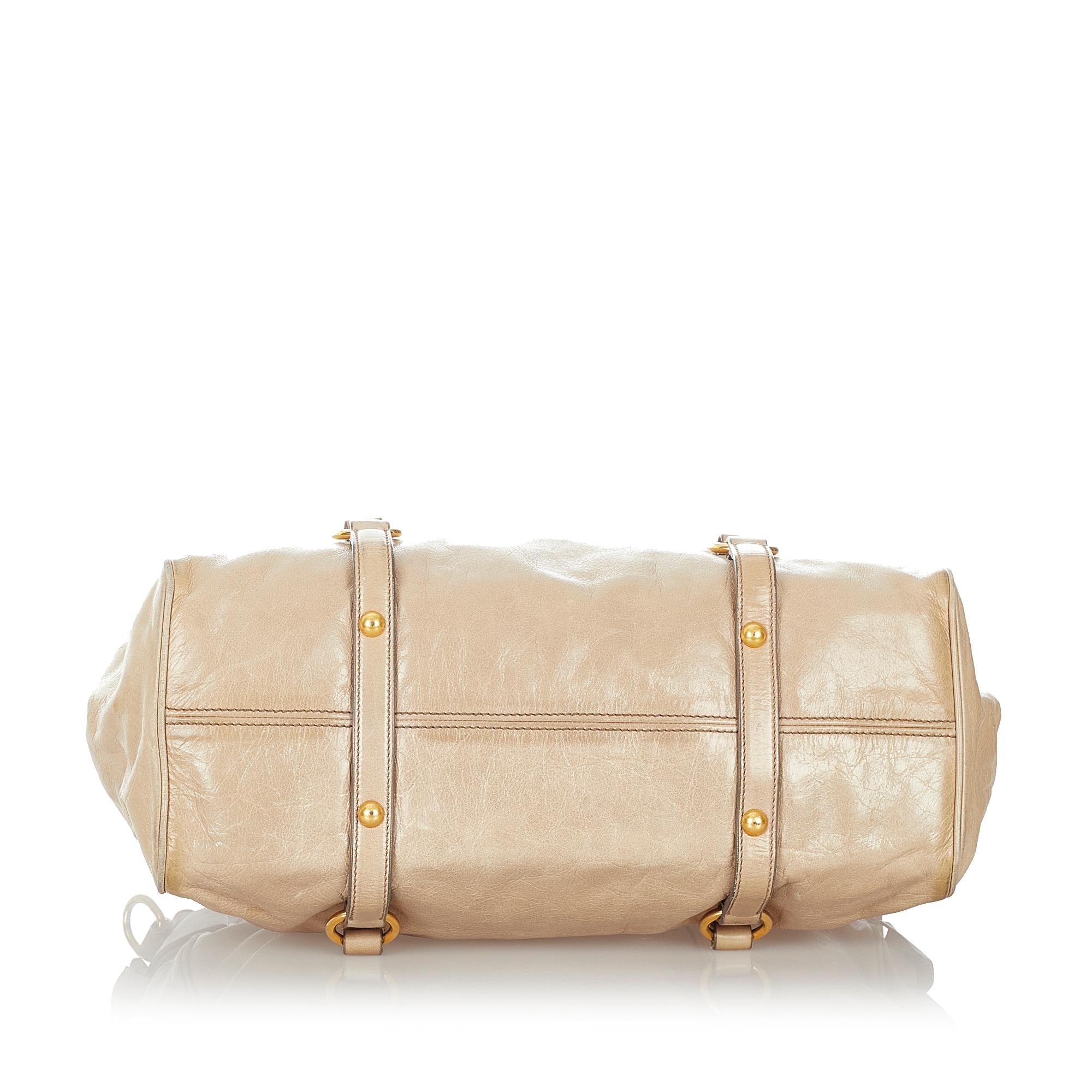 Miu Miu Vitello Lux Bow Satchel (SHG-26919)