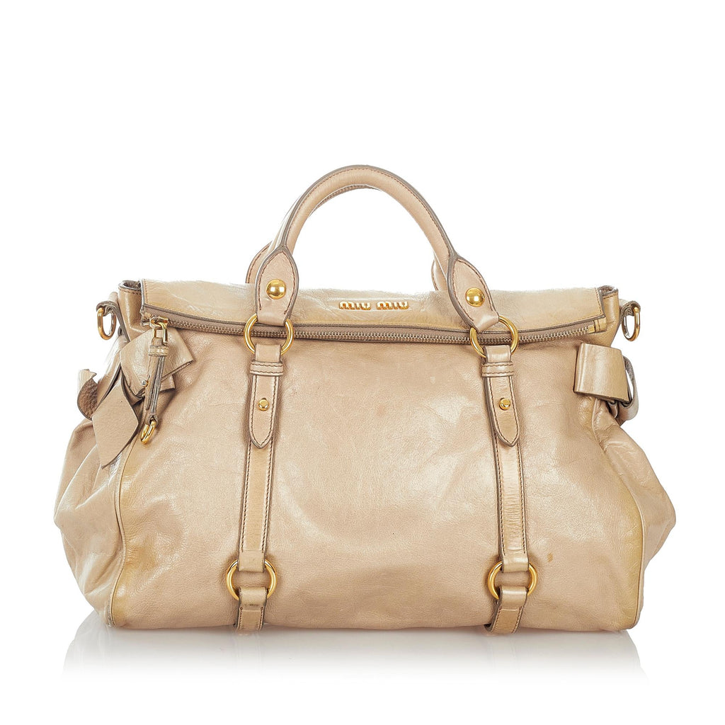Miu Miu Vitello Lux Bow Satchel (SHG-26919)