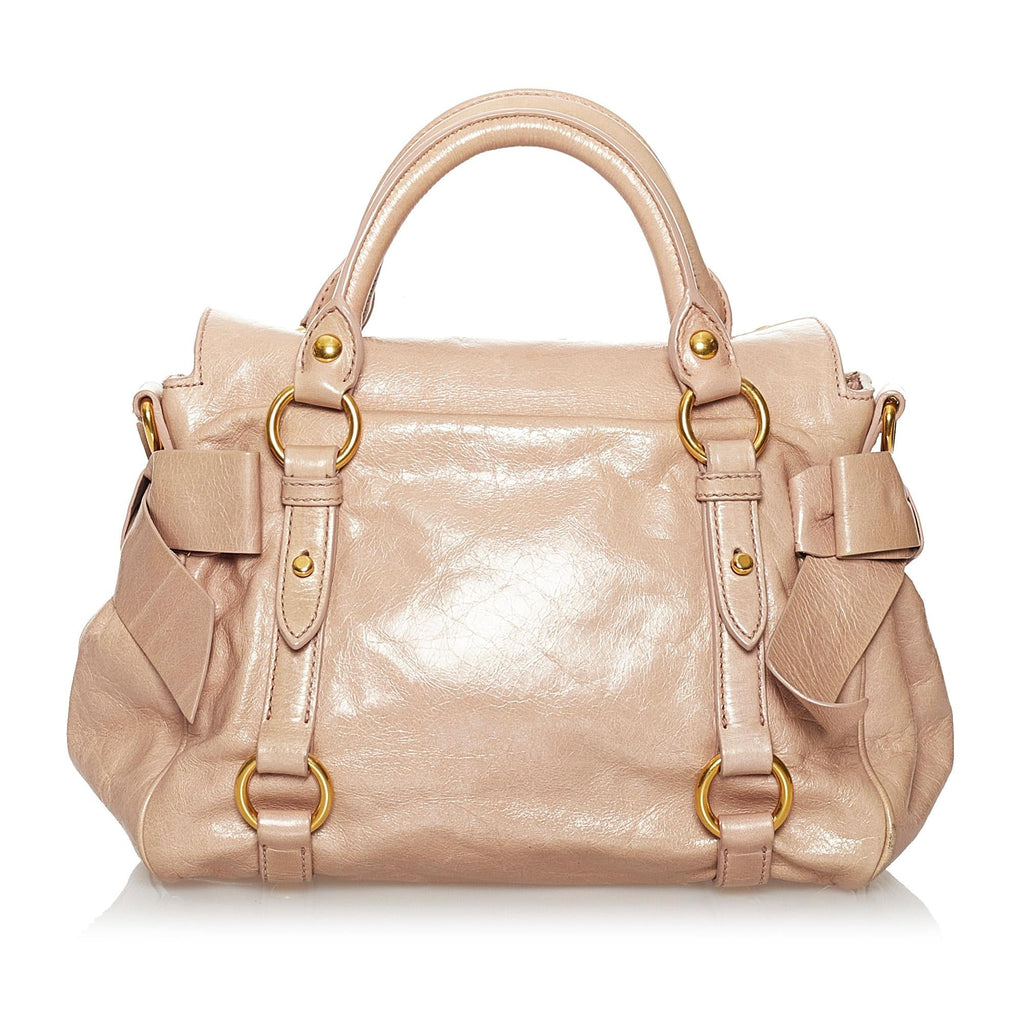 Miu Miu Vitello Lux Bow Satchel (SHG-30399)
