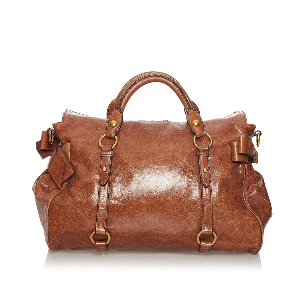 Miu Miu Vitello Lux Bow Satchel (SHG-31233)