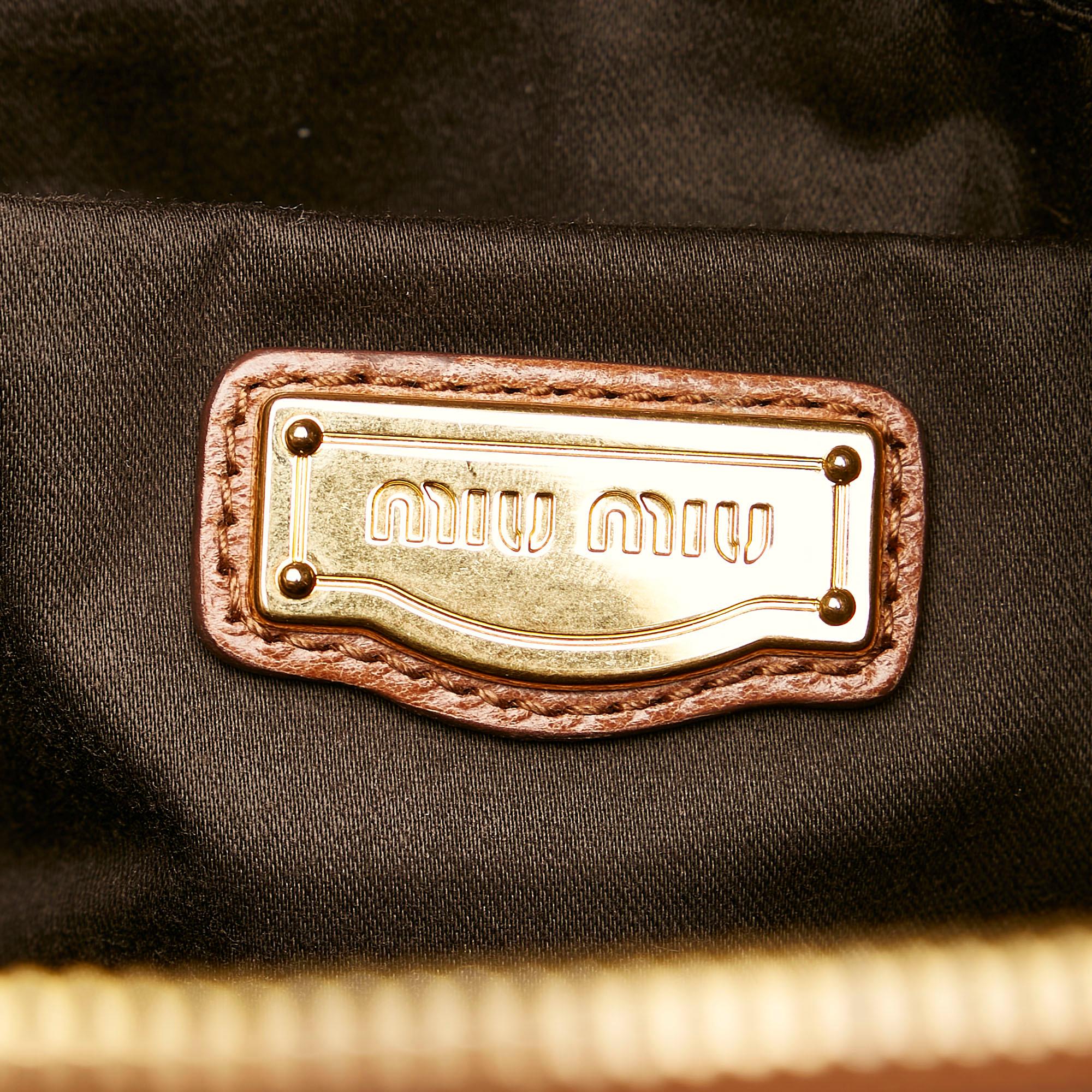 Miu Miu Vitello Lux Bow Satchel (SHG-31233)