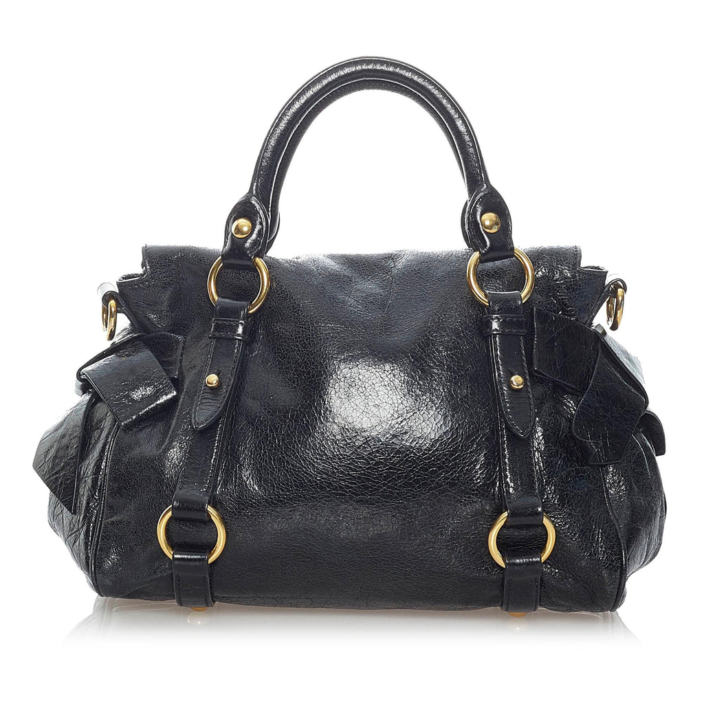 Miu Miu Vitello Lux Bow Satchel (SHG-31239)