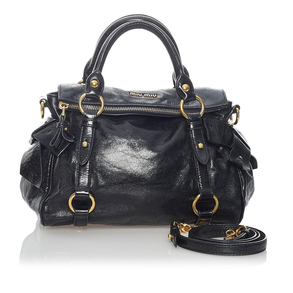 Miu Miu Vitello Lux Bow Satchel (SHG-31239)