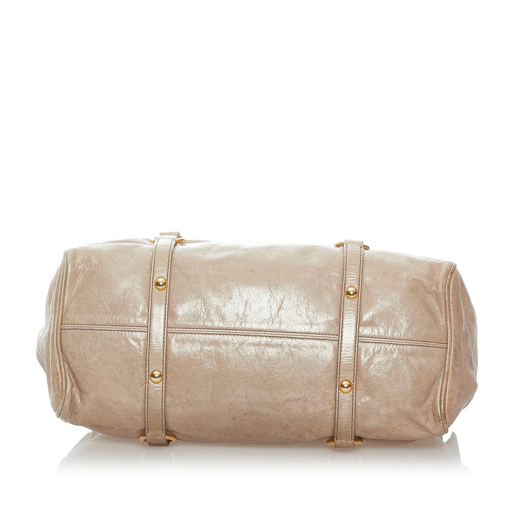 Miu Miu Vitello Lux Bow Satchel (SHG-31602)