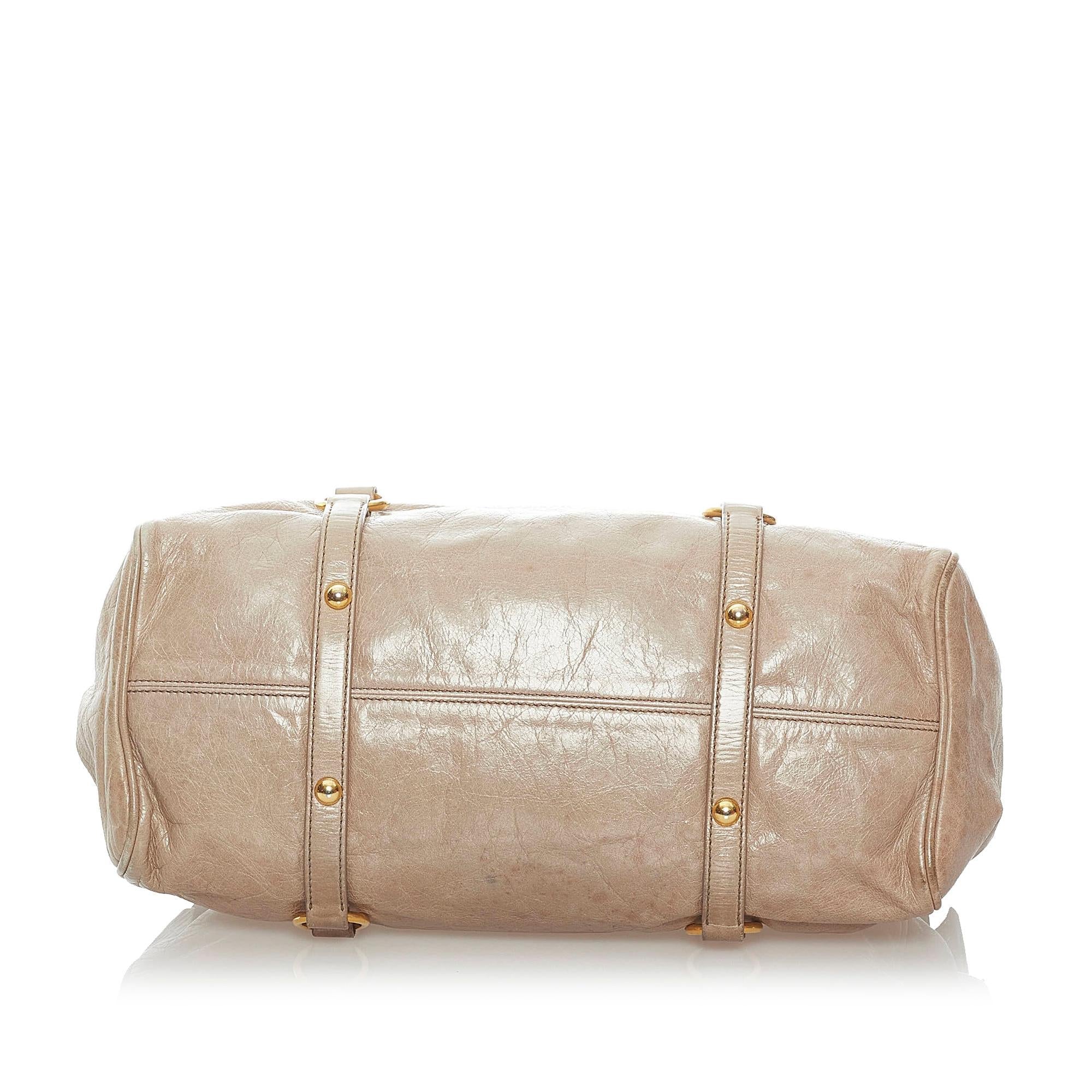 Miu Miu Vitello Lux Bow Satchel (SHG-31602)