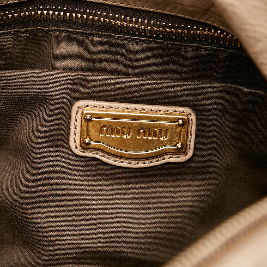 Miu Miu Vitello Lux Bow Satchel (SHG-31602)