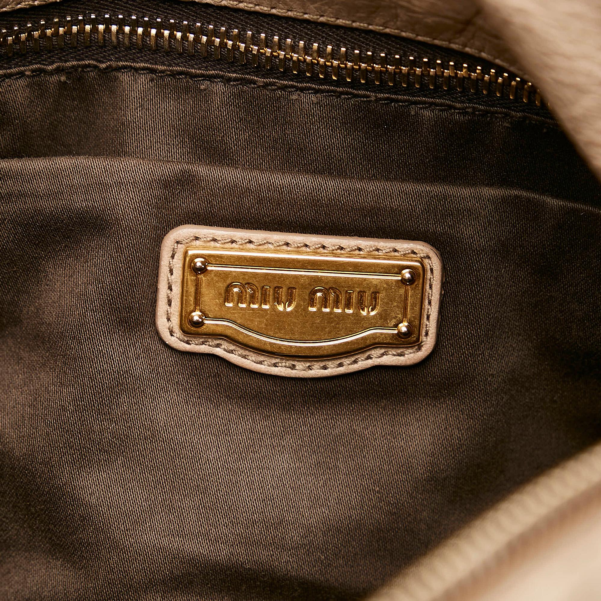Miu Miu Vitello Lux Bow Satchel (SHG-31602)
