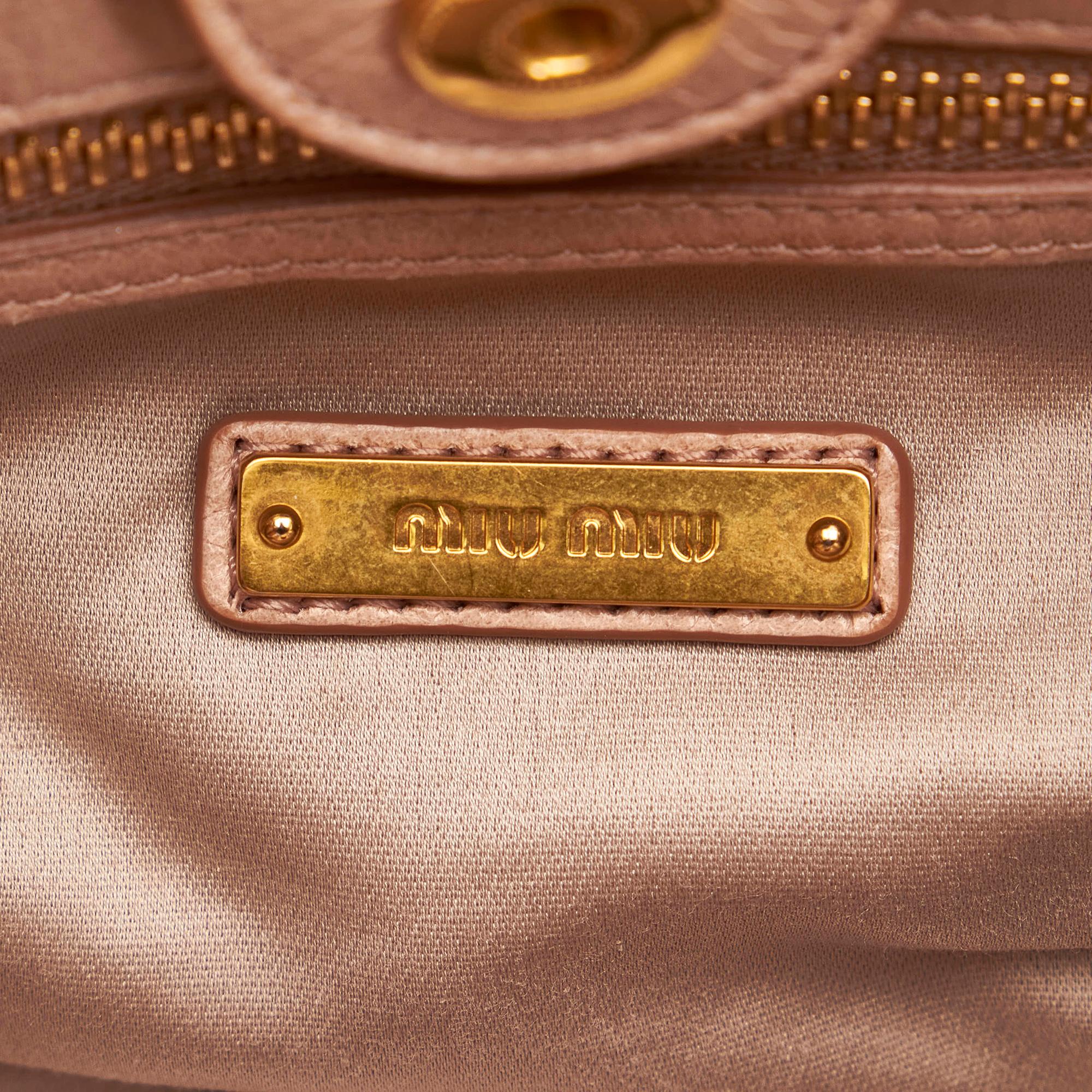 Miu Miu Vitello Lux Satchel (SHG-29639)