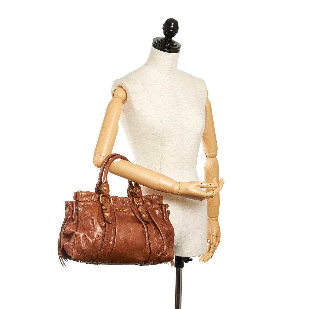 Miu Miu Vitello Shine Handbag (SHG-31252)