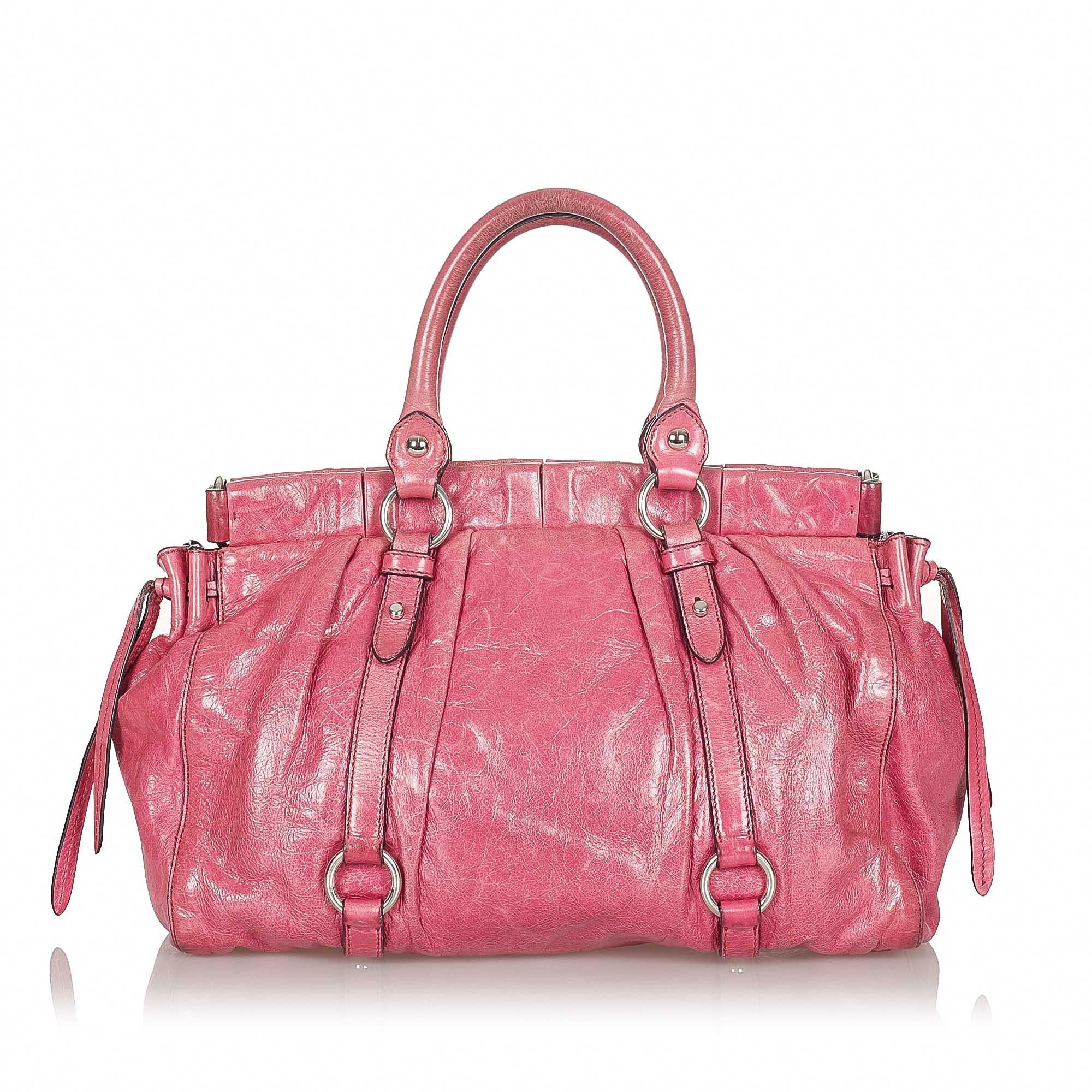 Miu Miu Vitello Shine Satchel (SHG-21606)