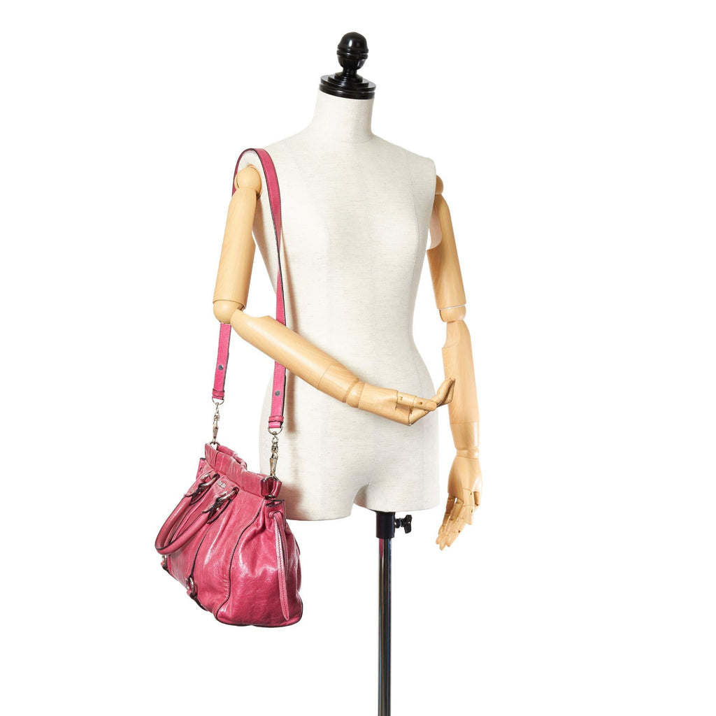 Miu Miu Vitello Shine Satchel (SHG-21606)