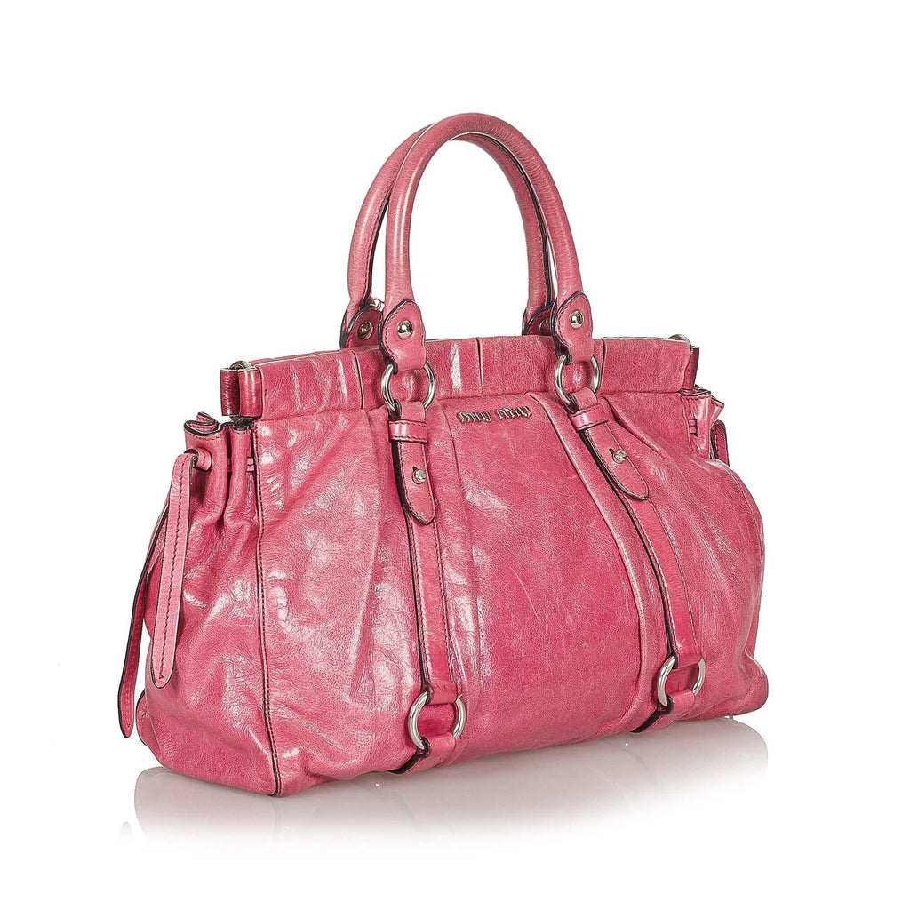 Miu Miu Vitello Shine Satchel (SHG-21606)