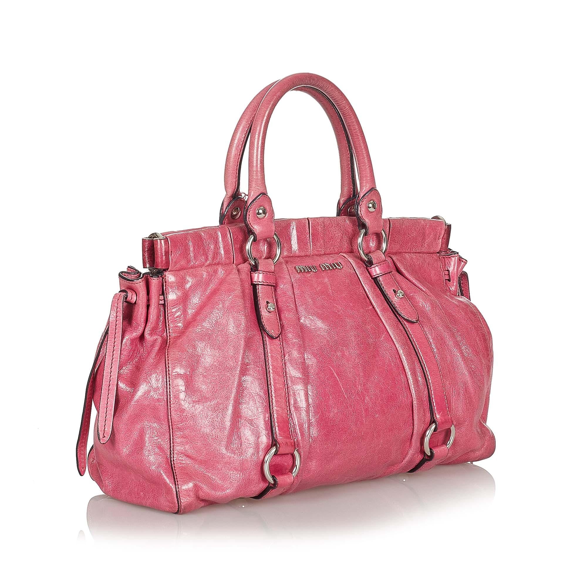 Miu Miu Vitello Shine Satchel (SHG-21606)