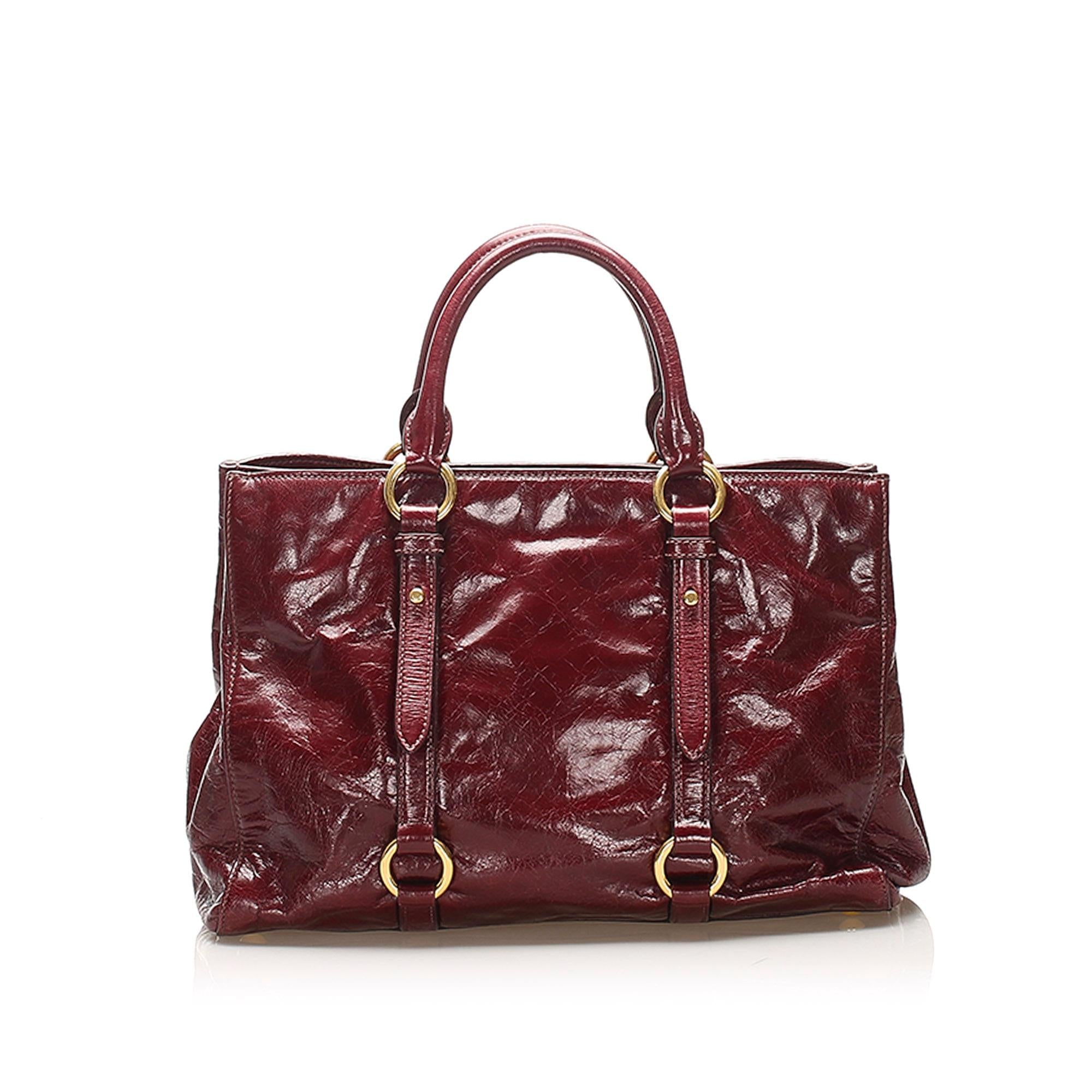 Miu Miu Vitello Shine Satchel (SHG-22388)