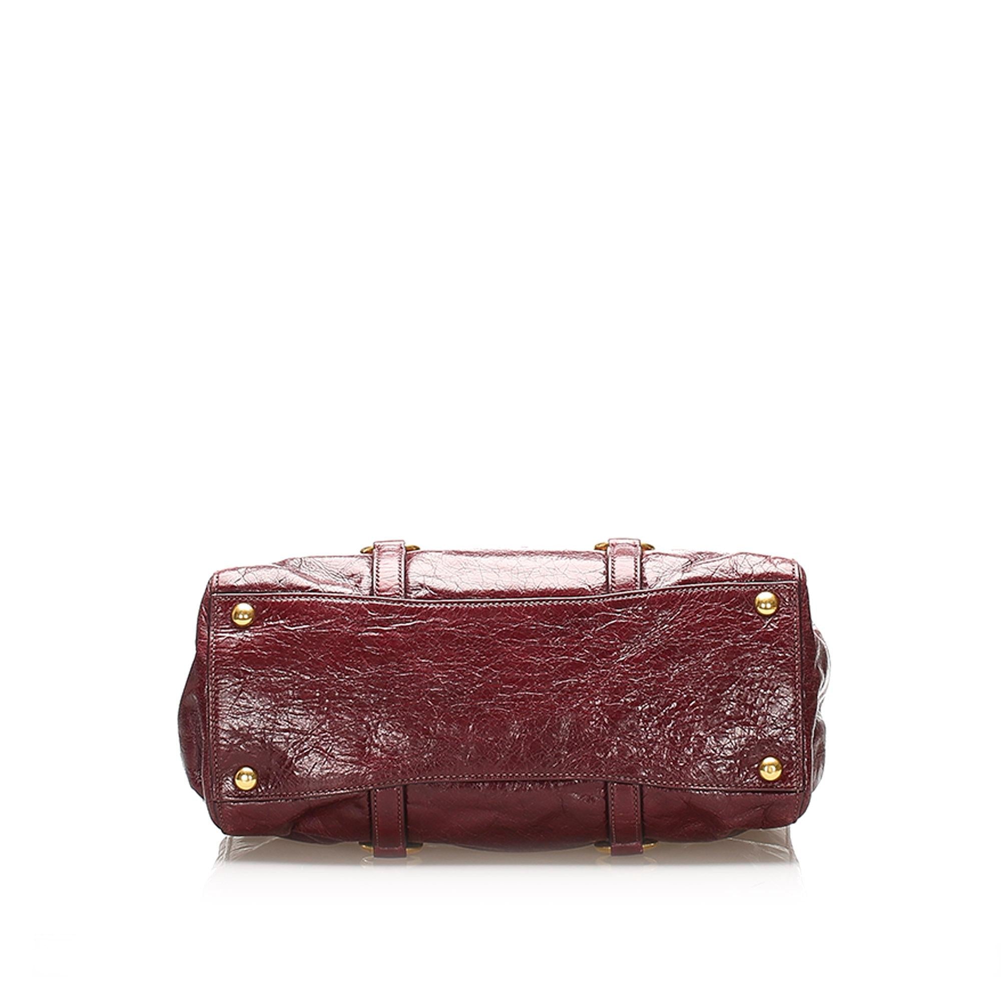 Miu Miu Vitello Shine Satchel (SHG-22388)