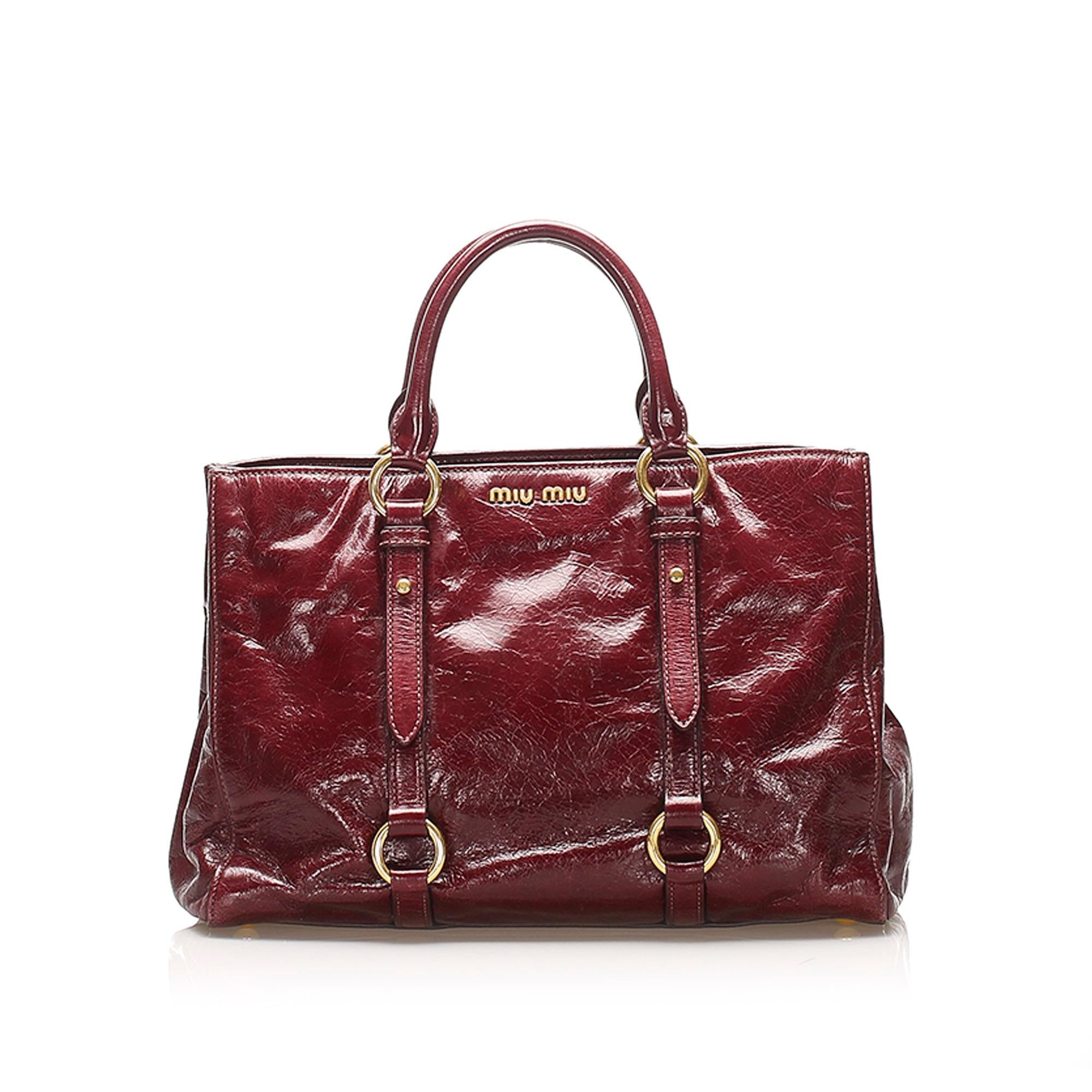 Miu Miu Vitello Shine Satchel (SHG-22388)