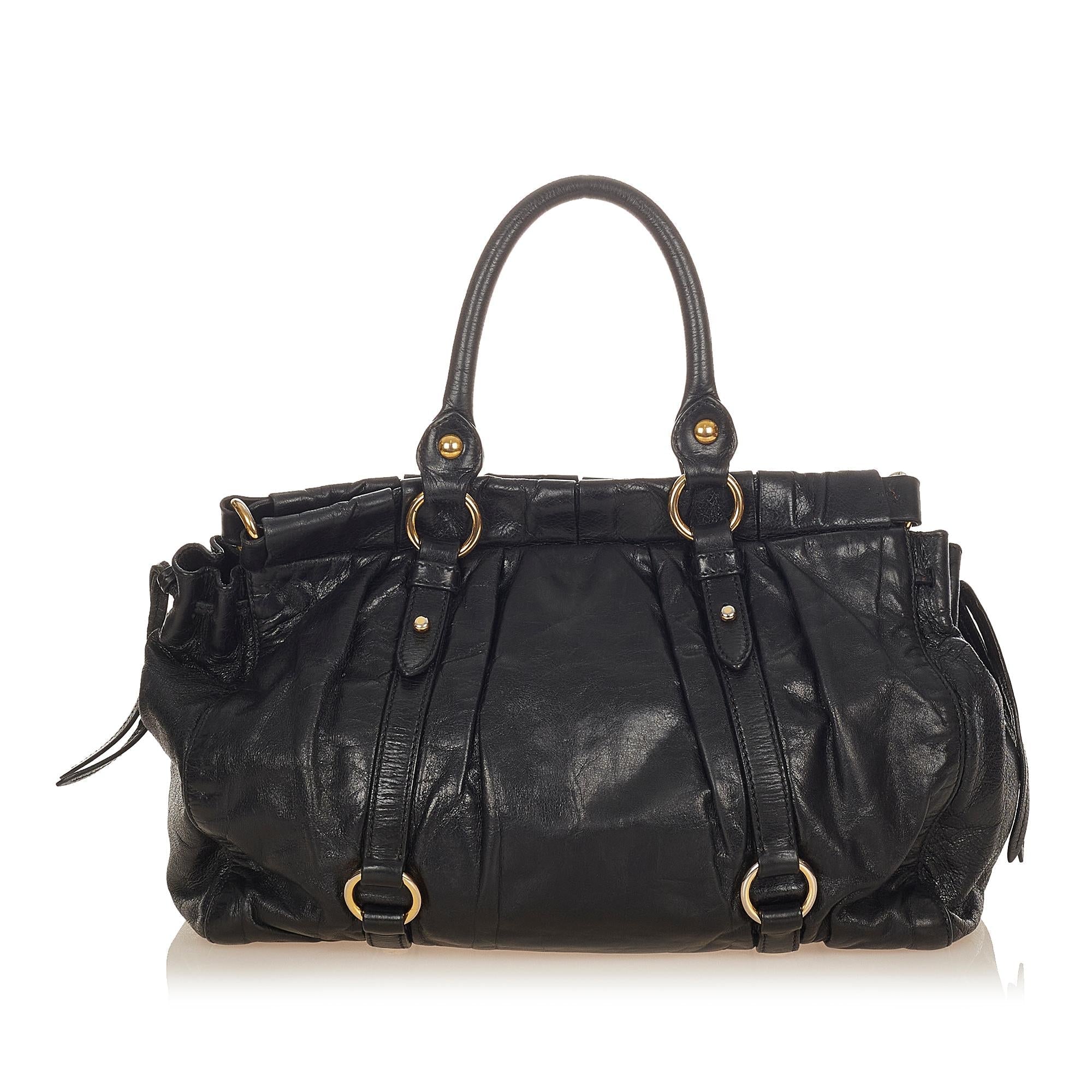 Miu Miu Vitello Shine Satchel (SHG-24906)