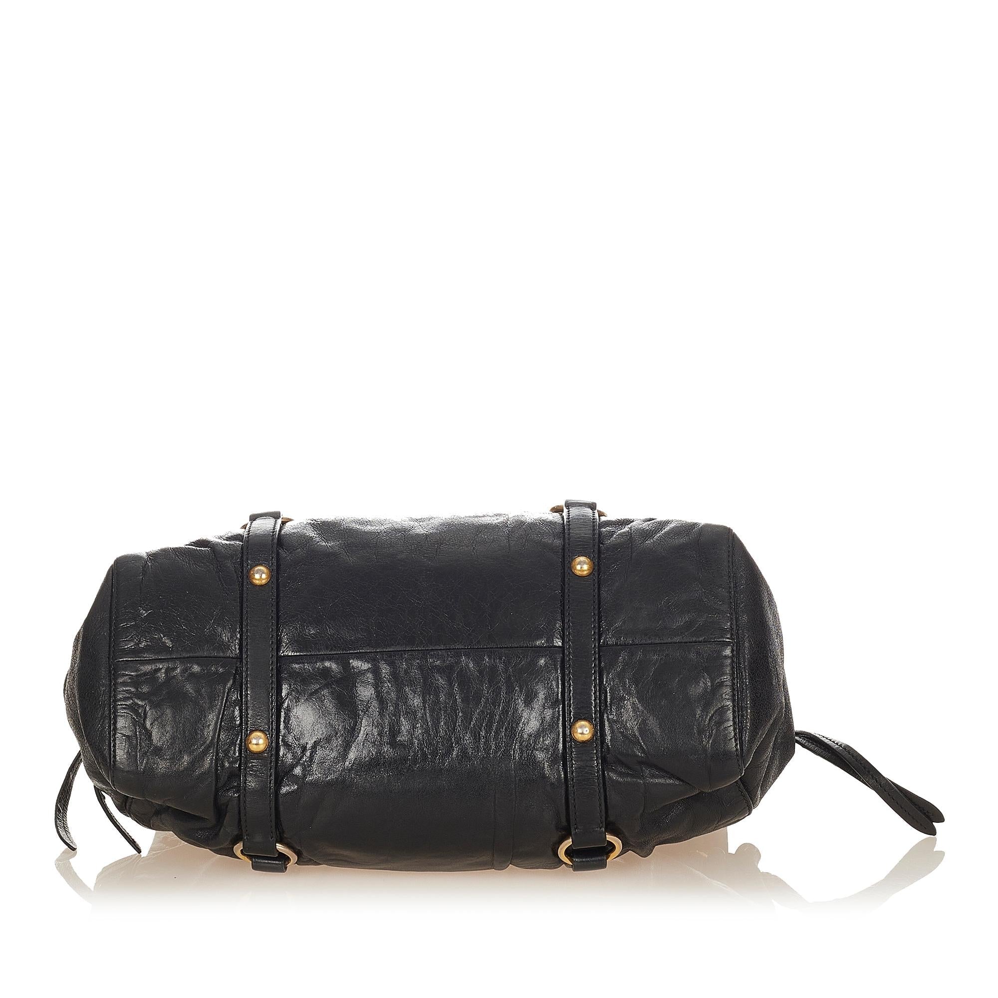 Miu Miu Vitello Shine Satchel (SHG-24906)