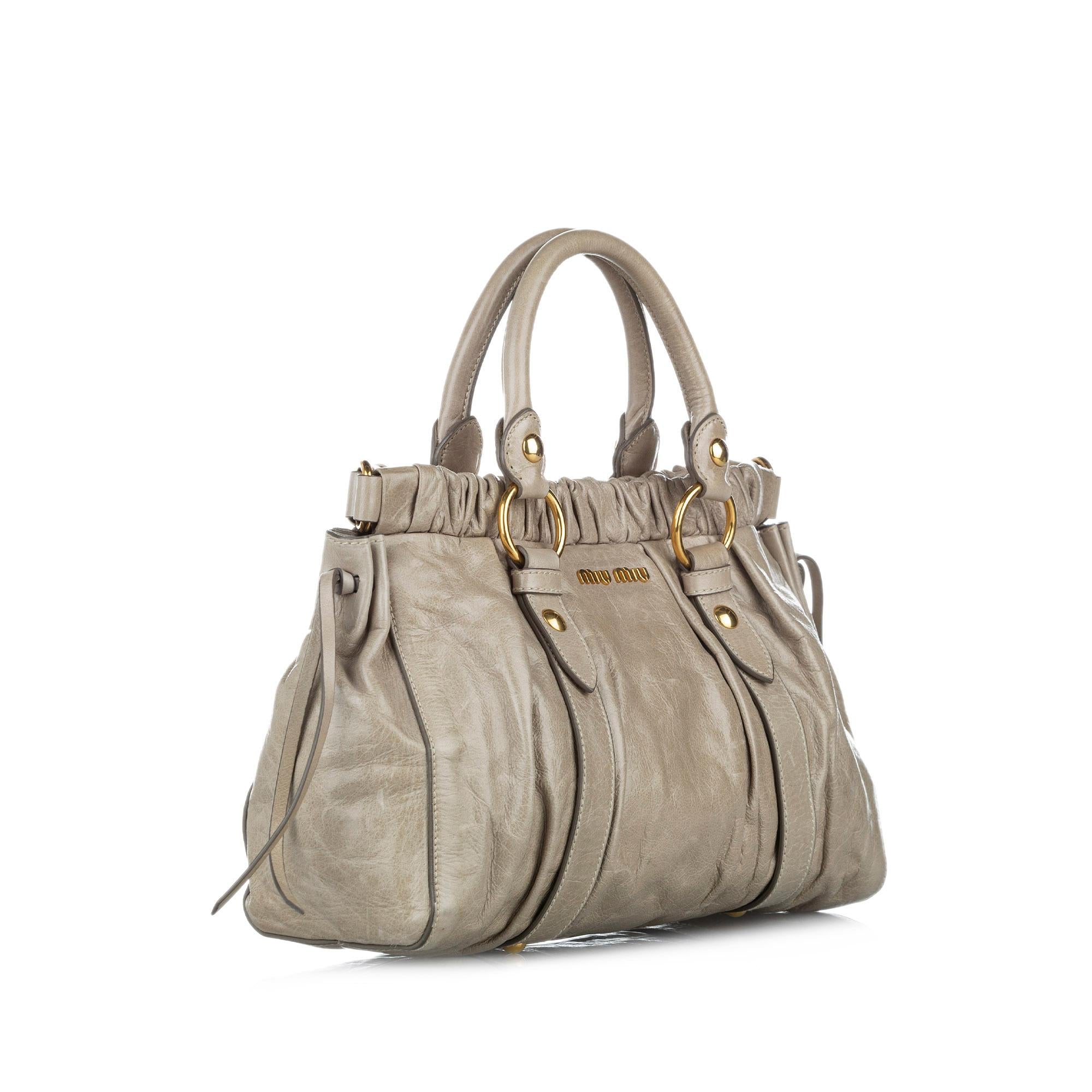 Miu Miu Vitello Shine Satchel (SHG-25174)