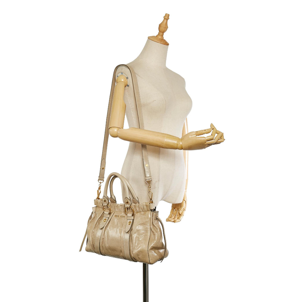 Miu Miu Vitello Shine Satchel (SHG-25460)