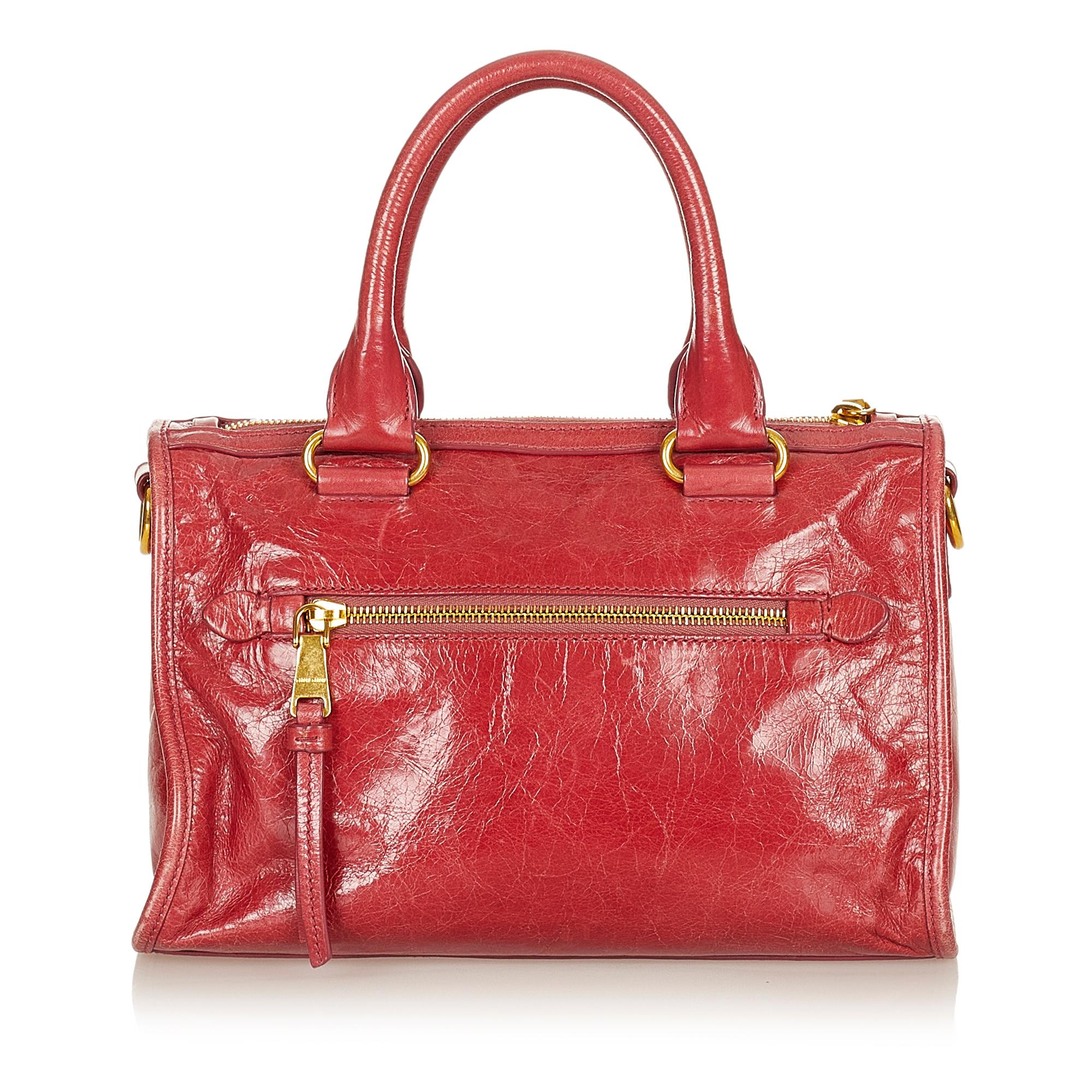 Miu Miu Vitello Shine Satchel (SHG-26847)