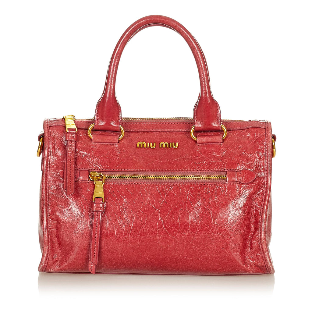 Miu Miu Vitello Shine Satchel (SHG-26847)