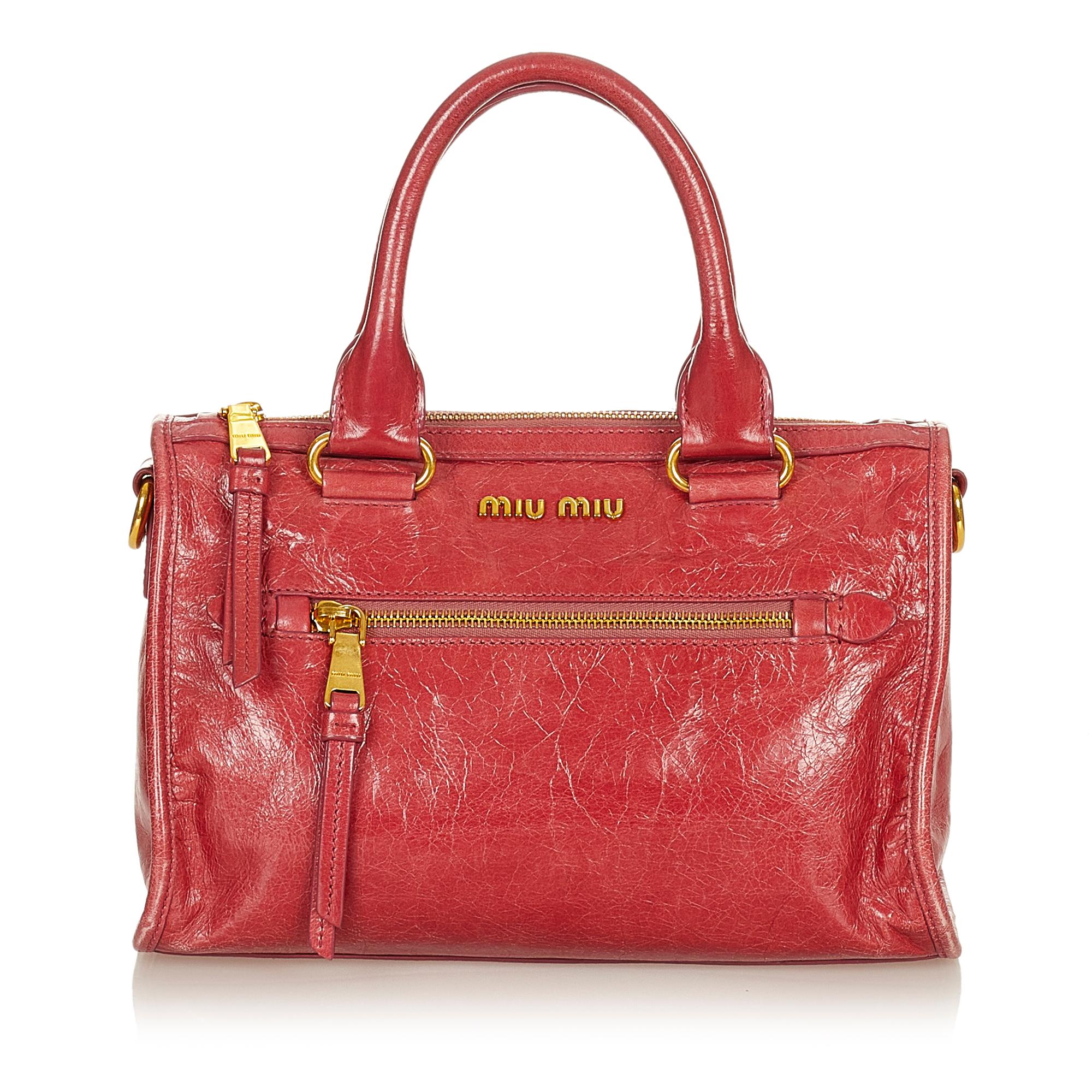 Miu Miu Vitello Shine Satchel (SHG-26847)
