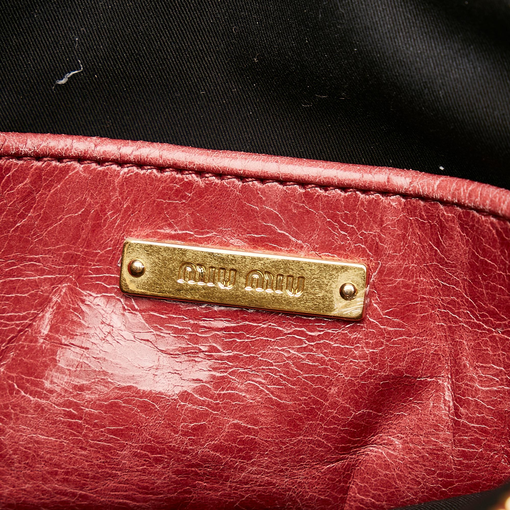 Miu Miu Vitello Shine Satchel (SHG-26847)