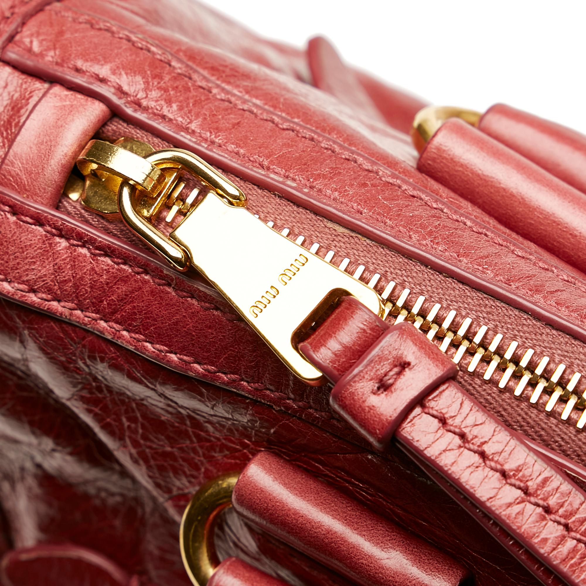 Miu Miu Vitello Shine Satchel (SHG-26847)
